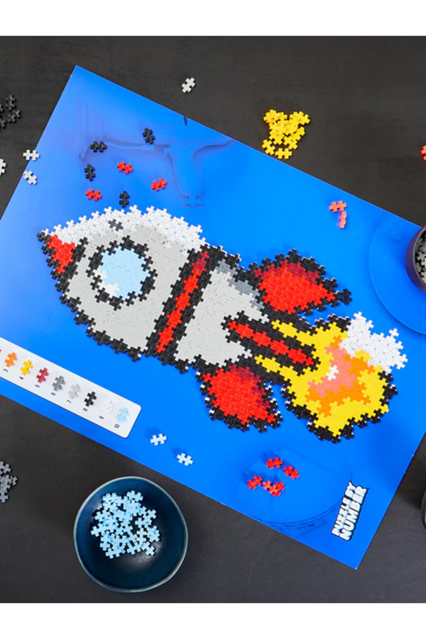 Puzzle pe numere Plus-Plus, 500 piese, Racheta - 3