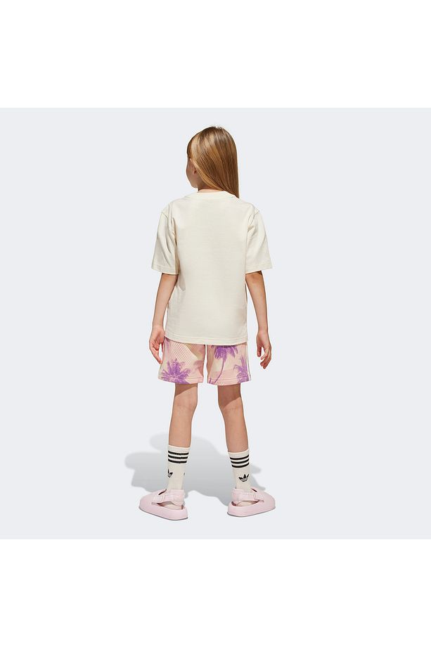 Short Tee Set Çocuk Bej Şort Takım - 2