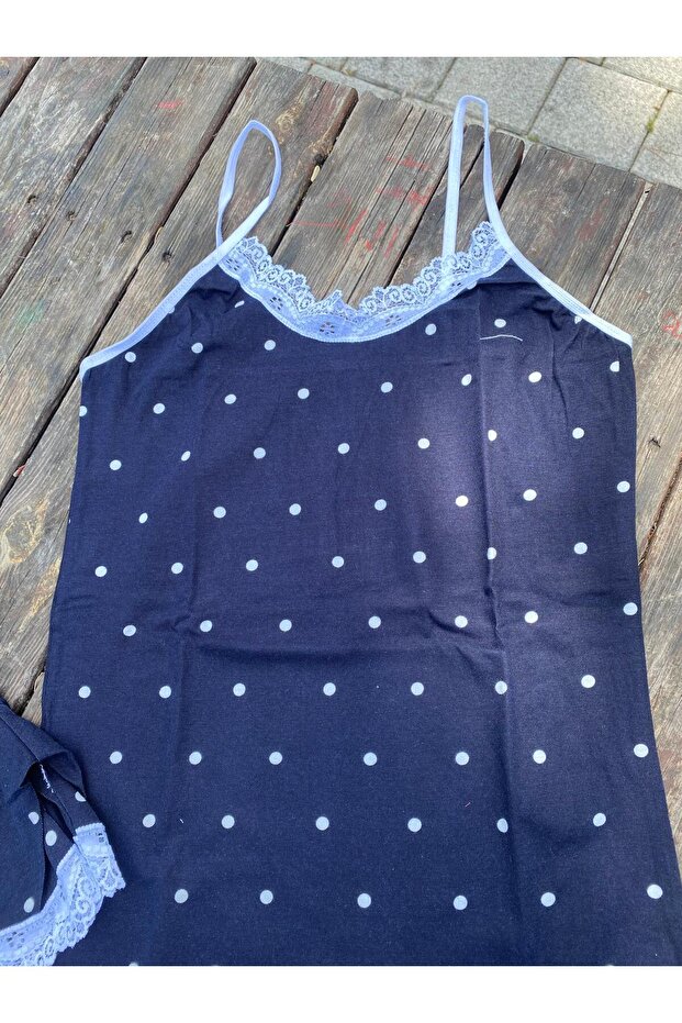 طقم بيجامة صيفي برباط منقط - 5