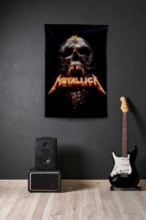 Metallica Duvar Örtüsü Duvar Halısı Birinci Kalite Kumaş - 1