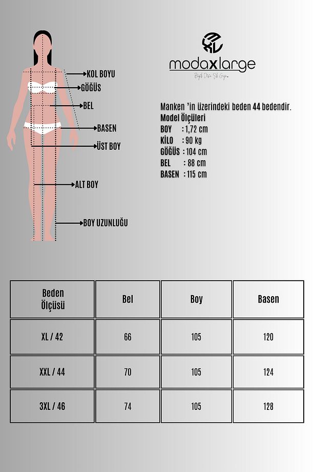 Kadın Büyük Beden Yan Şerit Detaylı Bol Paça Eşofman Altı 6339-25 - 5
