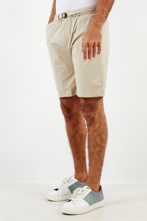 شورت رجالي أساسي برباط، بيج - 4