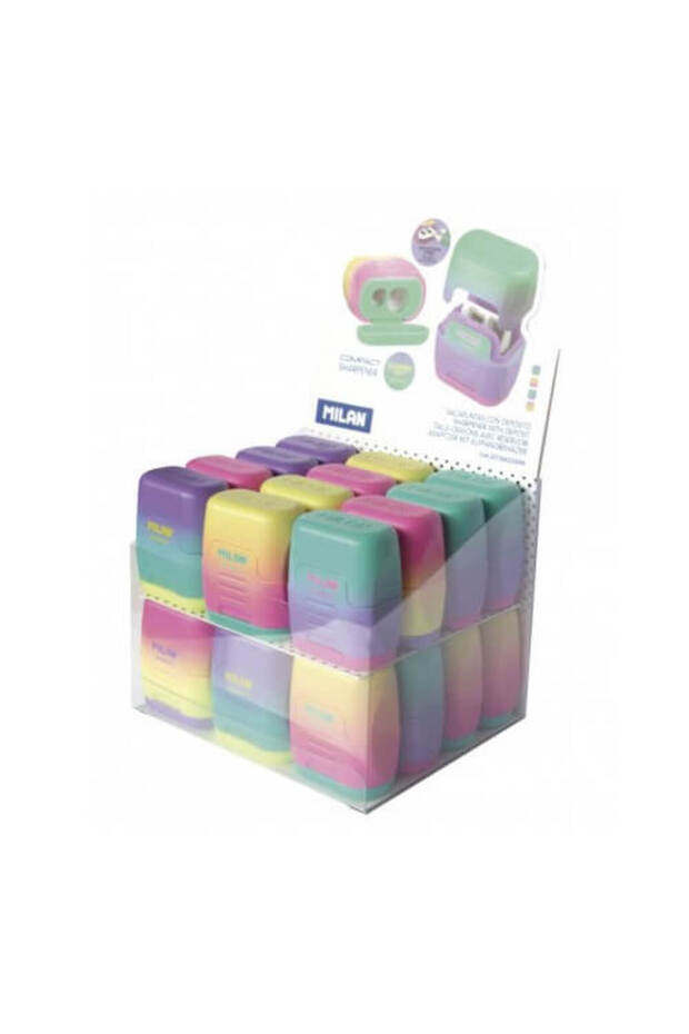 Sunset double plastic sharpener with container - 3