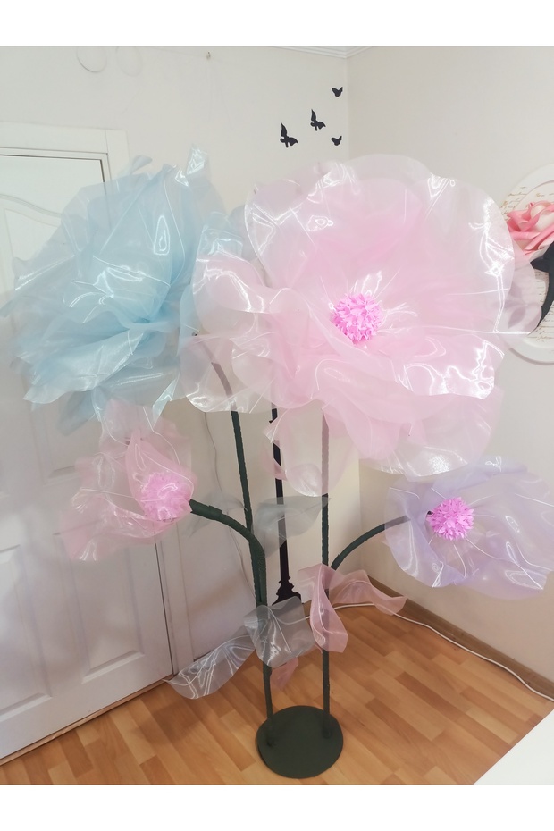 Elsa konsept dev tül çiçek buketi - 1