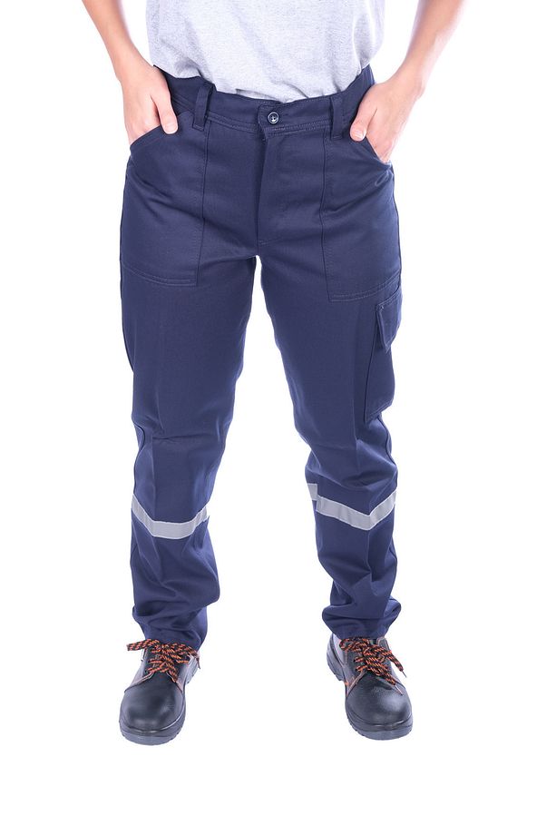 16/12 Gabardin Yazlık İşçi Pantolonu Tek Reflektörlü İş Pantolonu - 3
