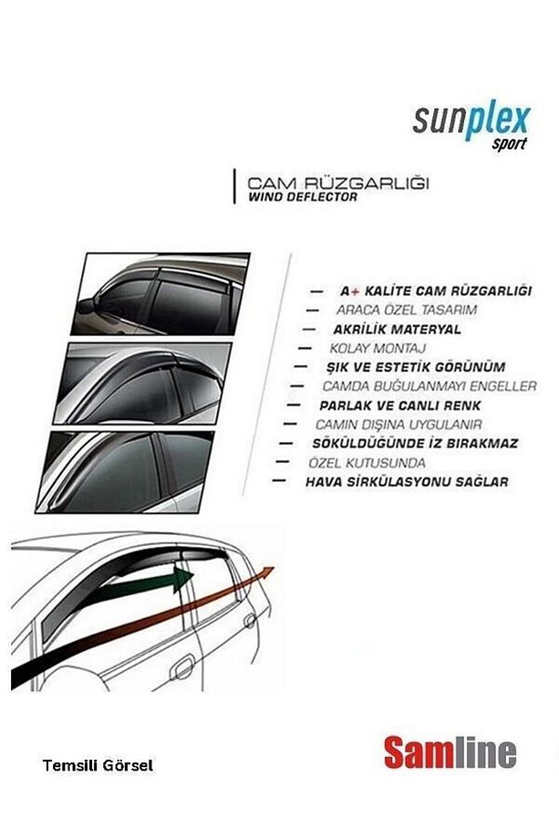 Chery Tiggo 8 Pro Max (2024) Cam Rüzgarlığı 4'lü Set - 4