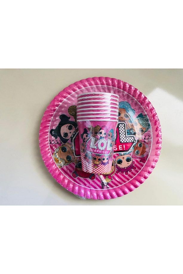 Kağıt Tabak ve Bardak Lol Bebek 8'li Paket - 3