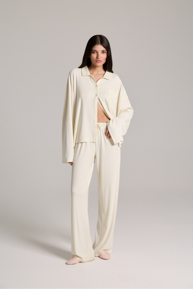 Kai Pijama Pantolon - Sarı - 4