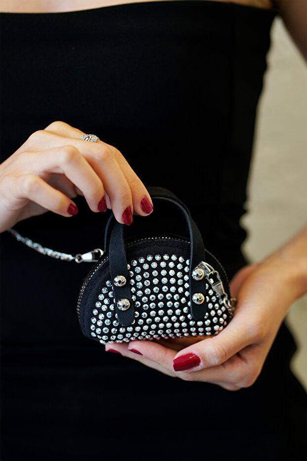 Taşlı Mini Çapraz Çanta - 6