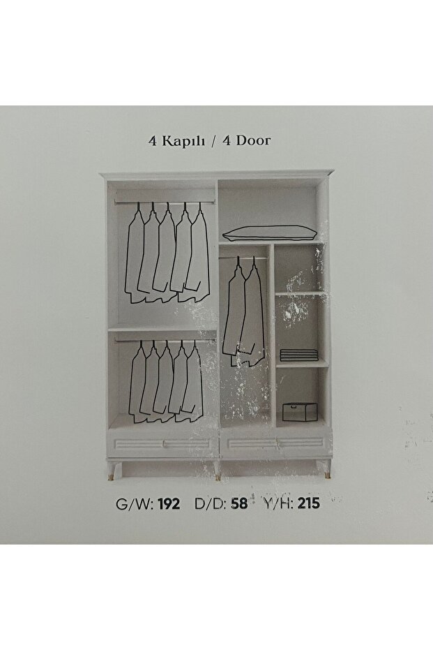 BAĞDAT MDF 4 KAPILI DOLAP - 2