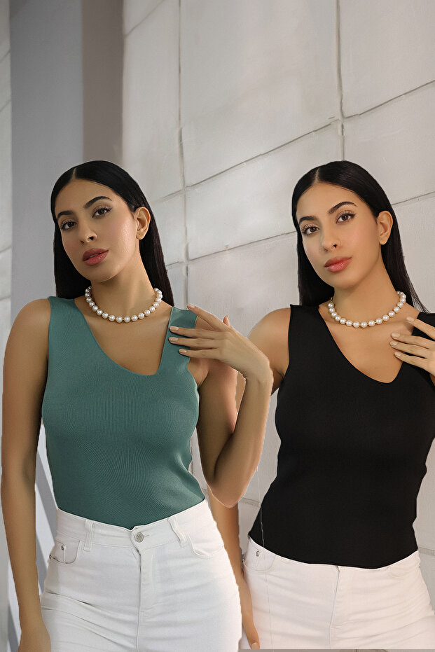 Asymmetrical V-Neck Thick Strap Basic Stylish Summer Undershirt