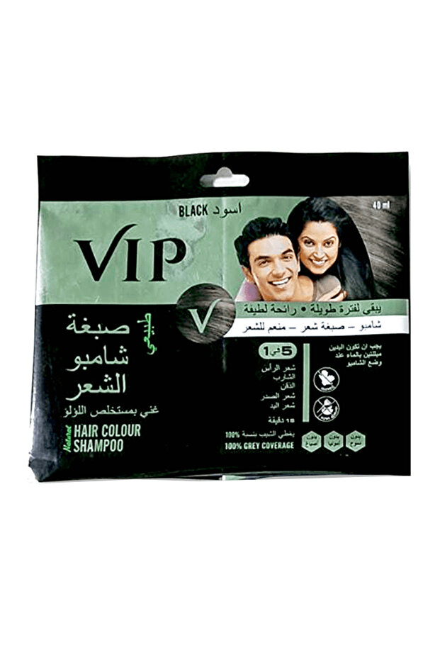 في أي بي شامبو صبغة الشعر VIP اسود 40مل