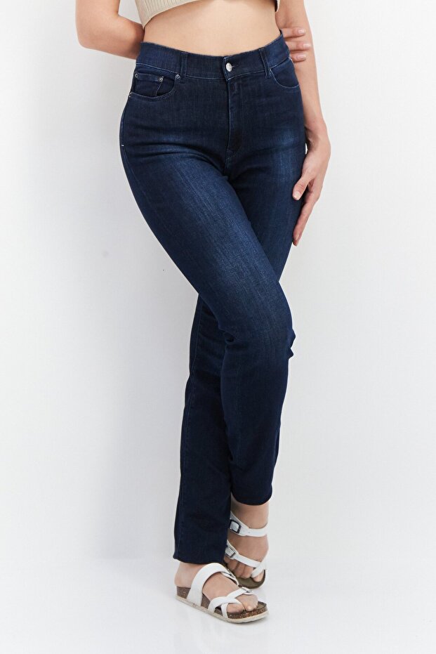 Women Super Slim Fit Washed Stretchable Jeans, Navy