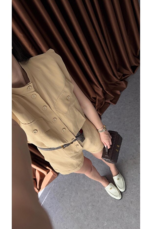 Nude Şort Tulum - 5