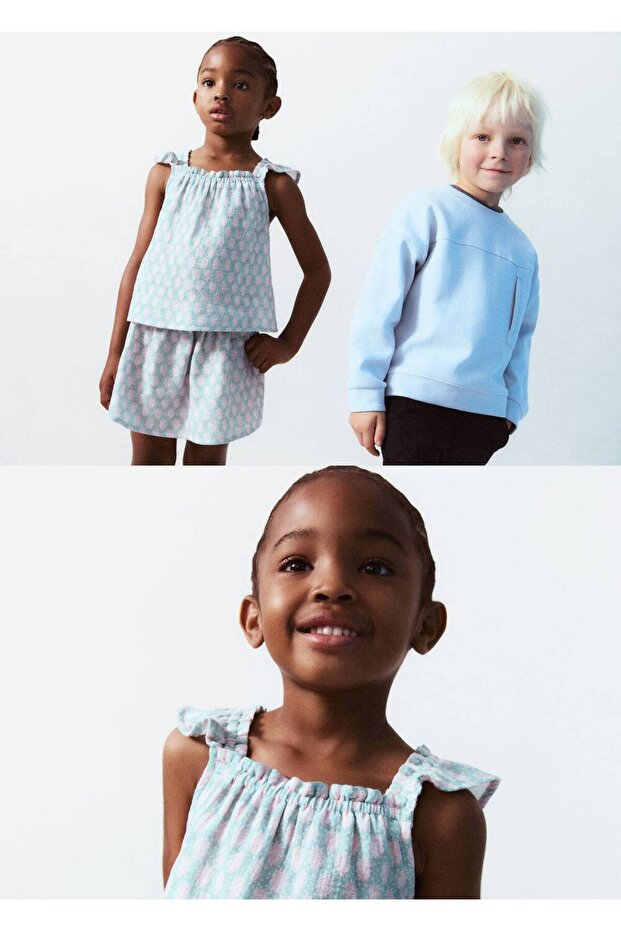 Gemusterte Knopfbluse - 5