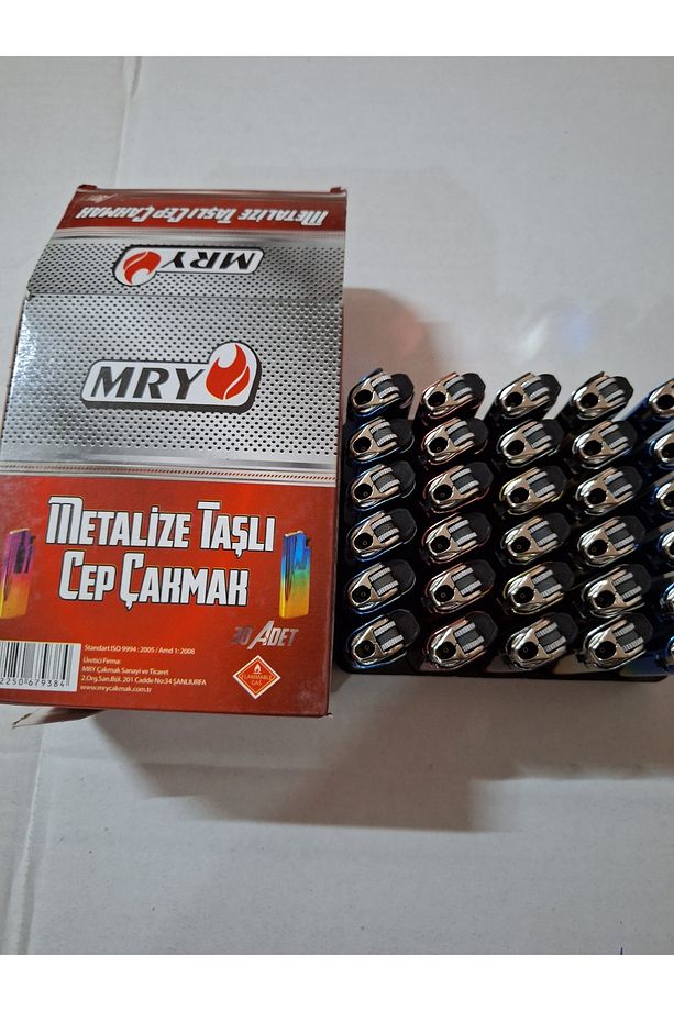 METALİZE TAŞLI CEP ÇAKMAK 30 ADET - 4