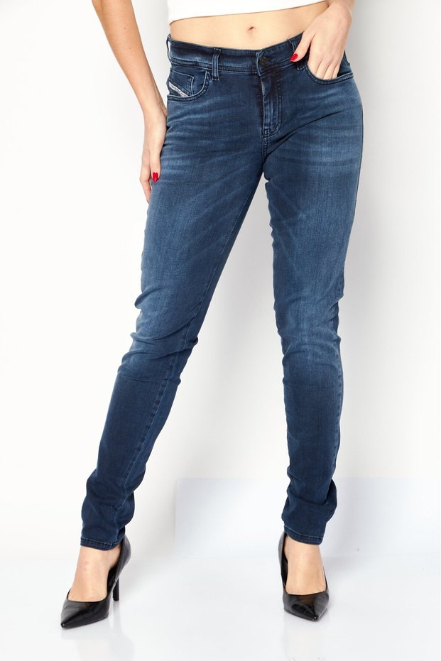 Women 2017 SLANDY Super Skinny Fit Wash Stretchable Denim, Navy