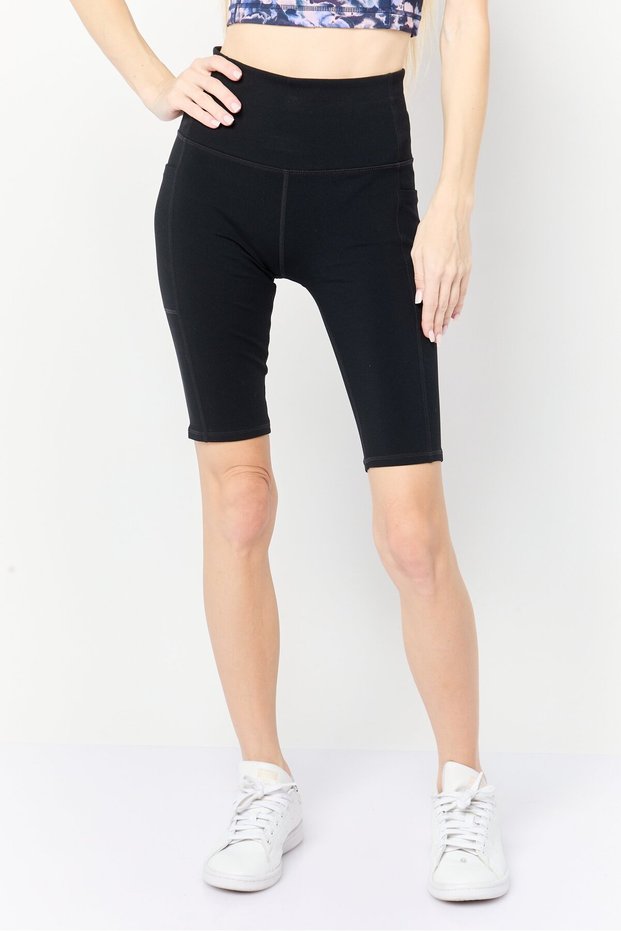 Women Sportswear Fit Walking Shorts, Black