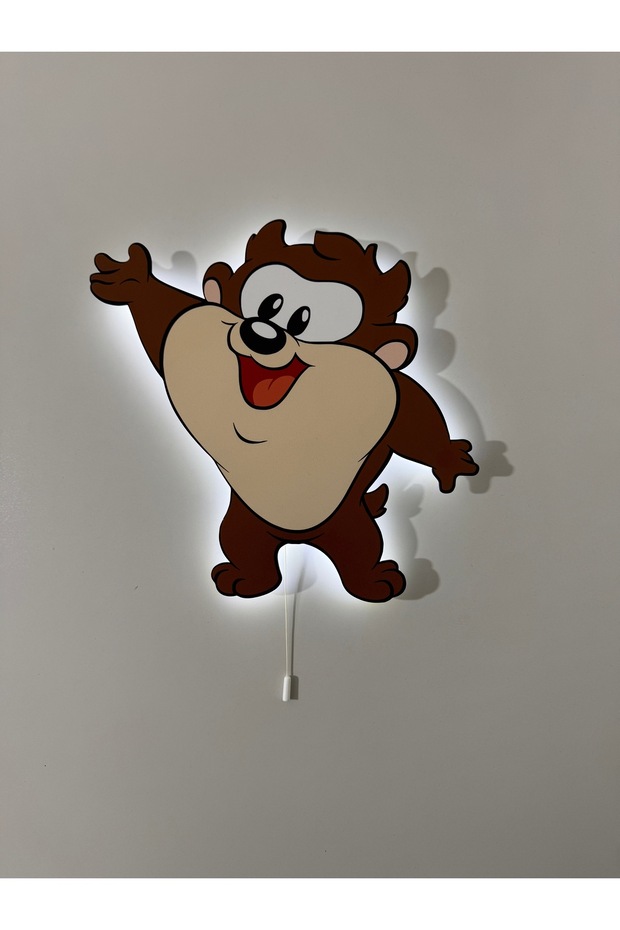 Decorative Wooden Printed Baby Tasmanian Figure Children's Room Night Light 32*32