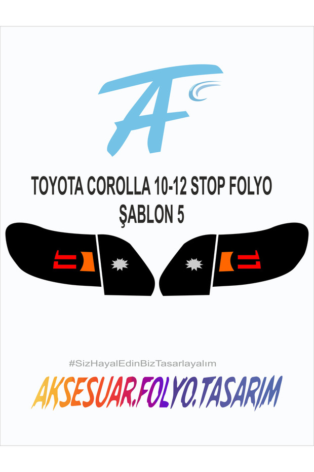 Toyota Corolla 2010-2012 Stop Foil