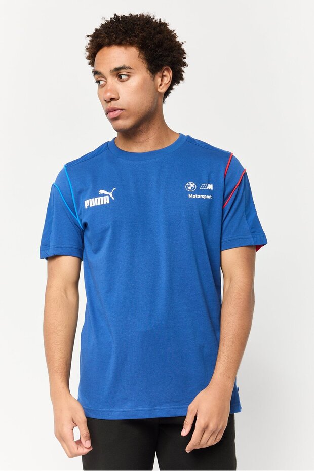 x BMW Motorsport Men Sportswear Fit Short Sleeves Training T-Shirt, Blue