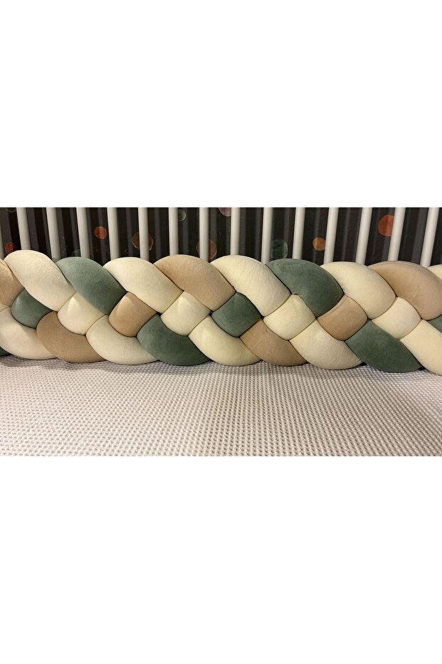 360 cm 4 Mesh Velvet Crib Guard