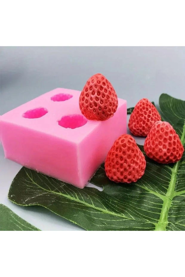 4'lü Mini Çilek Silikon Kalıp - 2