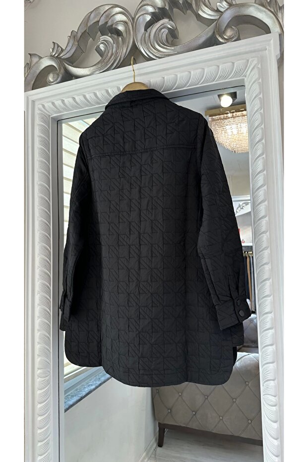 İNVEE 6827 Kapitone Siyah Ceket - 5