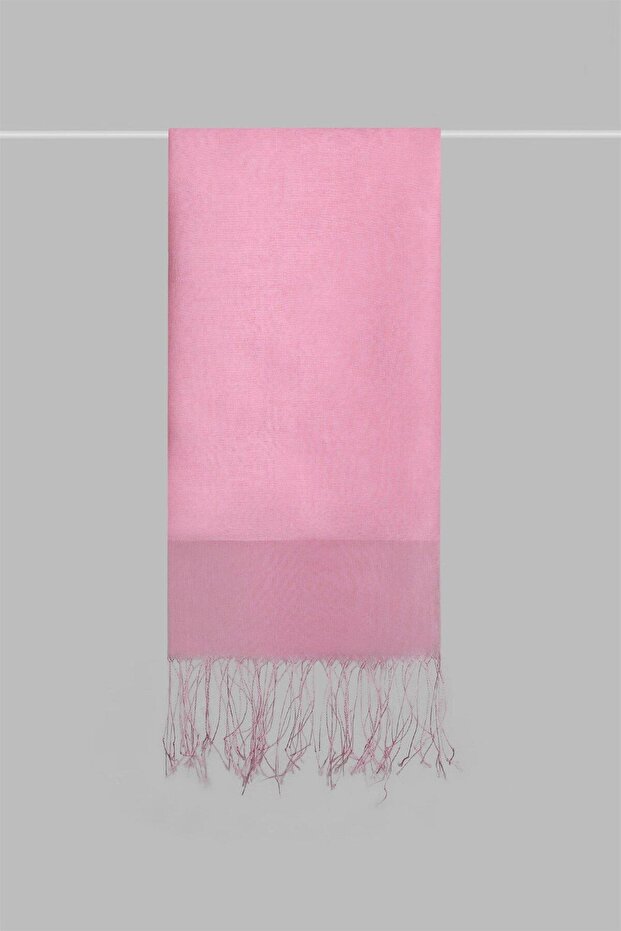 İpekli Çift Kat Tüllü Şal - 1