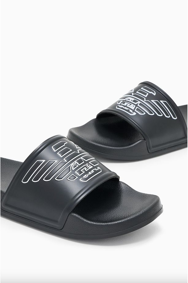 Slides with Oversized Embossed Eagle - 2