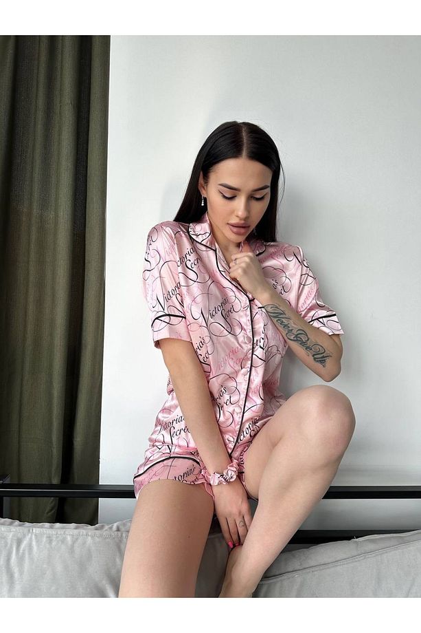 Toz Pembe Vs Şort Pijama Takımı - 4