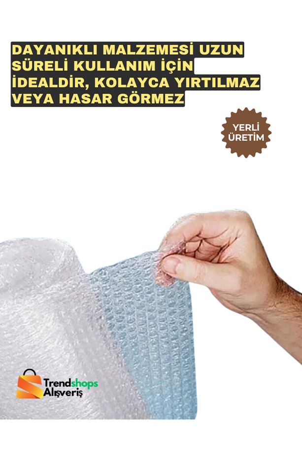 TSA- Kalın Balonlu Naylon 1.Sınıf Balonlu Poşet Patpat Havalı Naylon Ambalaj Pat Pat - 50cm X 10mt - 7