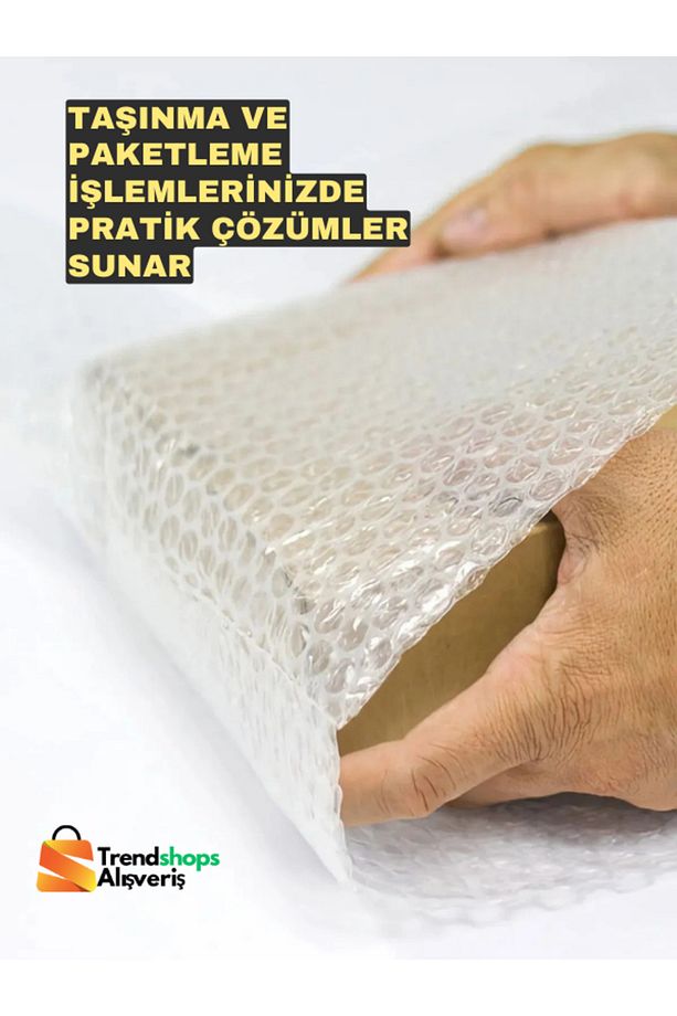 TSA- Kalın Balonlu Naylon 1.Sınıf Balonlu Poşet Patpat Havalı Naylon Ambalaj Pat Pat - 50cm X 10mt - 6