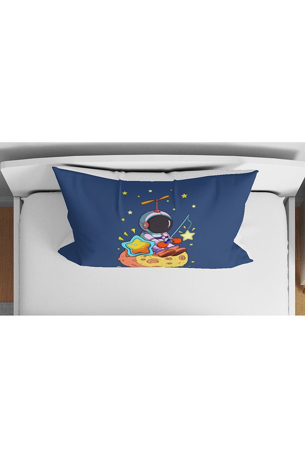 Astronot Uzay 3D Dijital Baskılı Tek Kişilik Çarşafsız Genç Erkek Çocuk Nevresim Takımı - 3