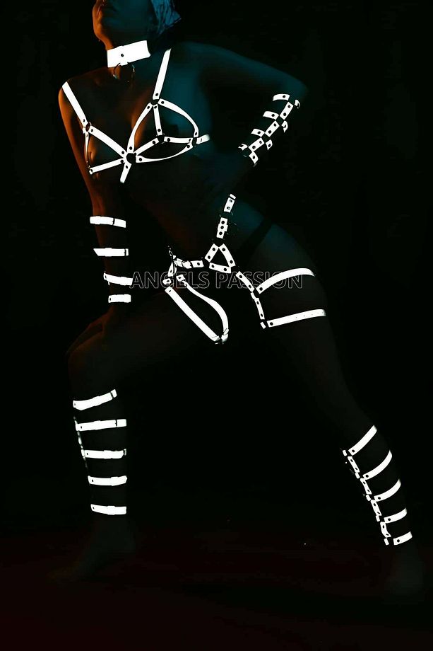 Karanlıkta Parlayan Full Body Harness Set - APFT363 - 4