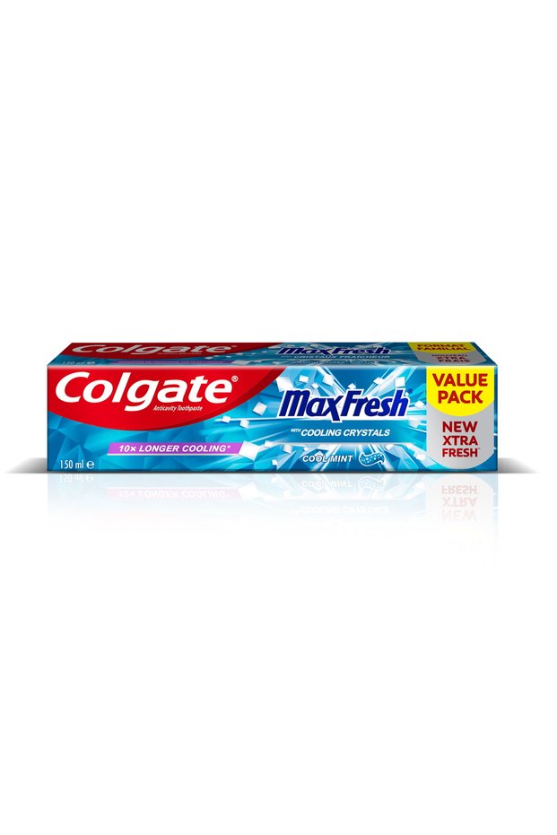Max Fresh Cool Mint Toothpaste 150 ml Intense Freshness & Cavity Protection With Cooling Crystals