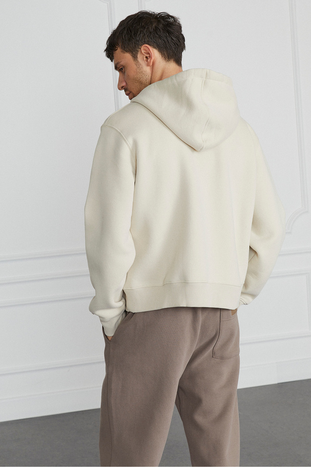 Oversize Kısa Hoodie - 4