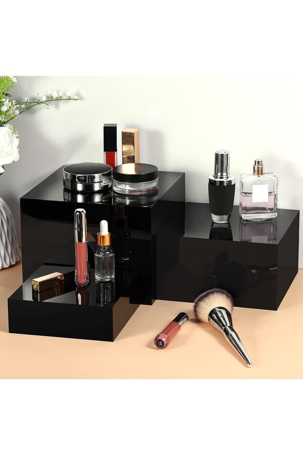 3 Pack Acrylic Display Boxes Cube Riser, Food Display Stands for Party Buffet Risers - 6