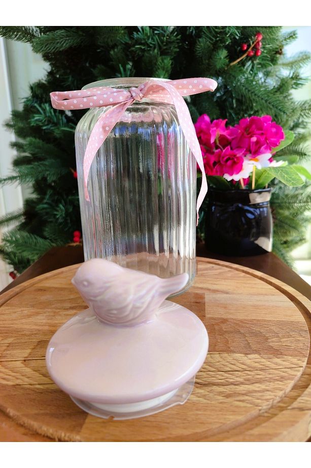 Bird Jar Classic 1300 ml Pudra - Kuş Kapaklı Kavanoz 1300 ml Pudra - 6
