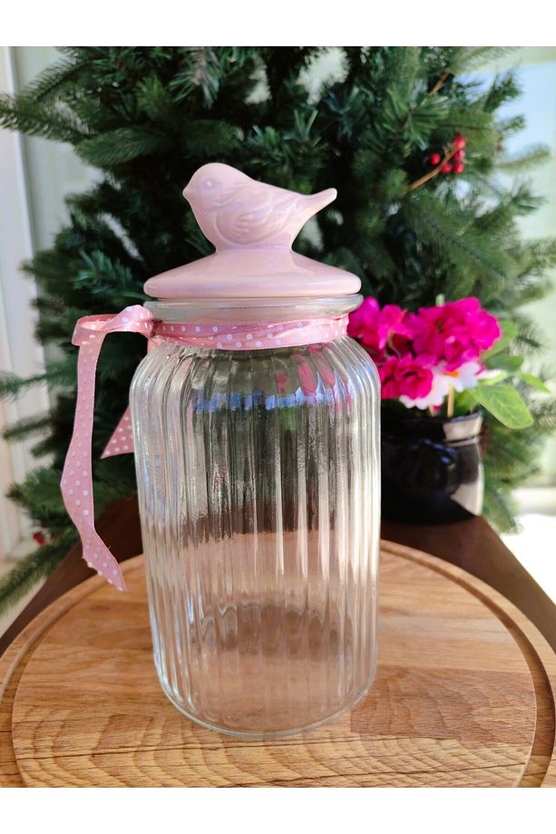 Bird Jar Classic 1300 ml Pudra - Kuş Kapaklı Kavanoz 1300 ml Pudra - 4