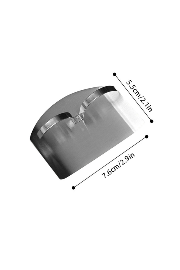 1PC L silver Stainless steel finger protector Cutting meat and vegetables finger safety fingerboard
