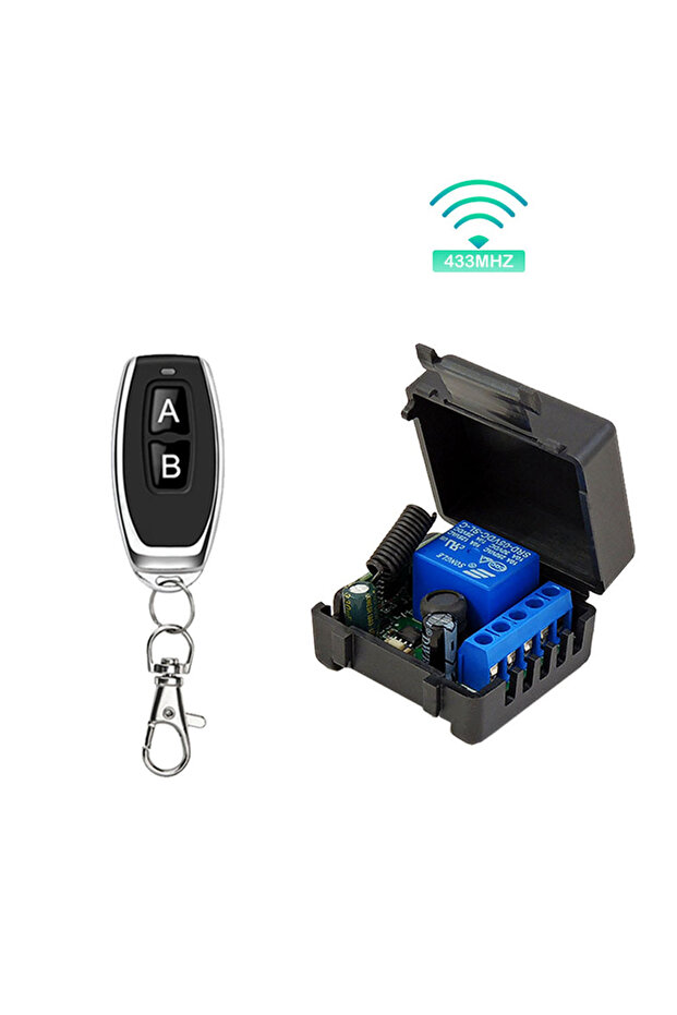 SET 1 433 Mhz Universal Gate Remote Control Switch DC 12V 10A Relay Receiver Mini Module Remote Cont - 1