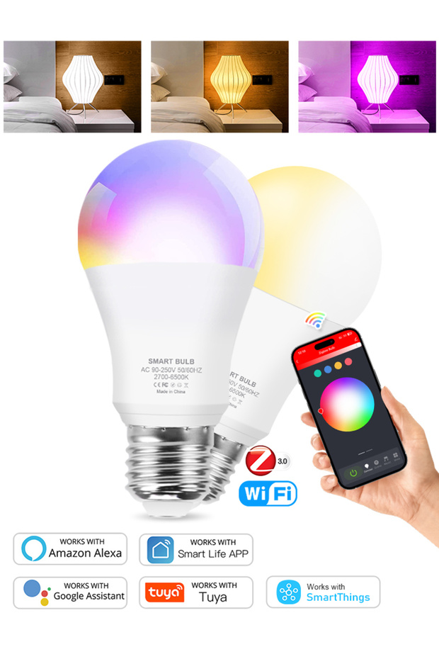 1 pcs Zigbee Version Zigbee 3.0 18W LED Light Bulb RGB+WW+CW E27 WiFi Tuya Smart Home LED Lamp Works - 8