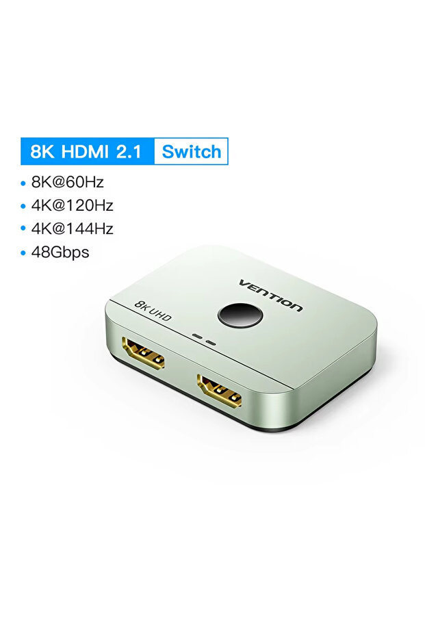 8K HDMl 2.1 Green Vention HDMI Switcher 8K Bi-Direction 2.1 HDMI Switch 1x2/2x1 Adapter 2 in 1 Out C - 1