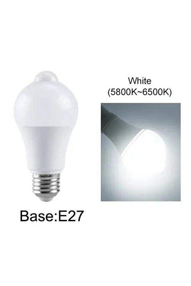 مصباح LED بمستشعر حركة E27 أبيض بارد 20 وات مصباح LED E27 B22 PIR مستشعر إضاءة تشغيل/إيقاف تلقائي ليلي