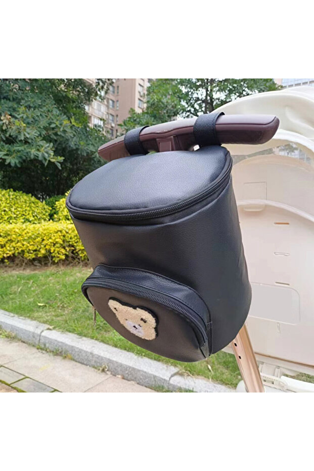Bear black Baby Stroller Hanging Bag Universal Accessories Hanging Bag Waterproof Storage Bag Umbrel