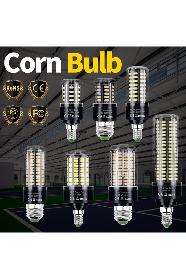 189 مصباح LED أبيض بارد E27 E27 مصباح ذرة LED E14 لمبة إضاءة B22 ثريات تيار متردد 85-265 فولت للمنزل والمعيشة