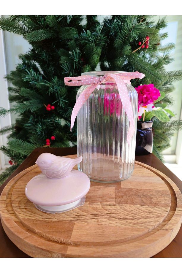 Bird Jar Classic 1300 ml Pudra - Kuş Kapaklı Kavanoz 1300 ml Pudra - 3