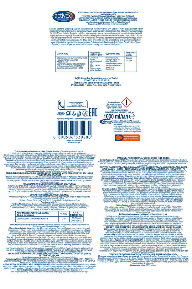 Sıvı Sabun Aktif 1,5 LT + 1 LT + 500 Ml - 4