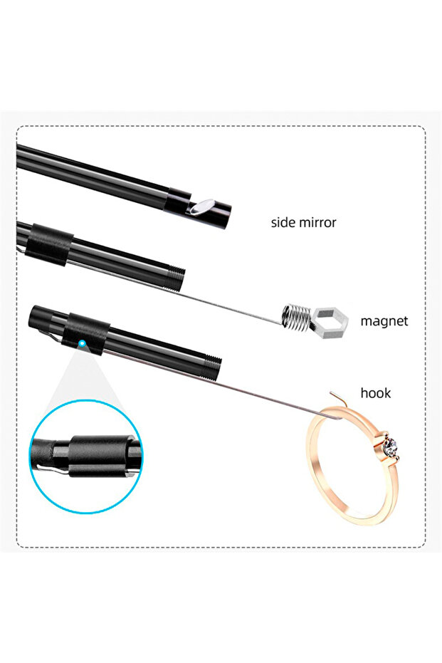 KERUI 3m hard cable Android Type-C USB Endoscope Camera 7mm Hard Cable Mini Camera for PC Android Ph - 5